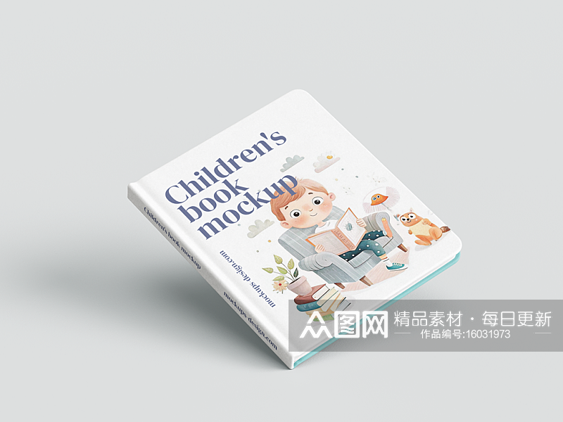 高端儿童绘本故事书样机素材下载-众图网