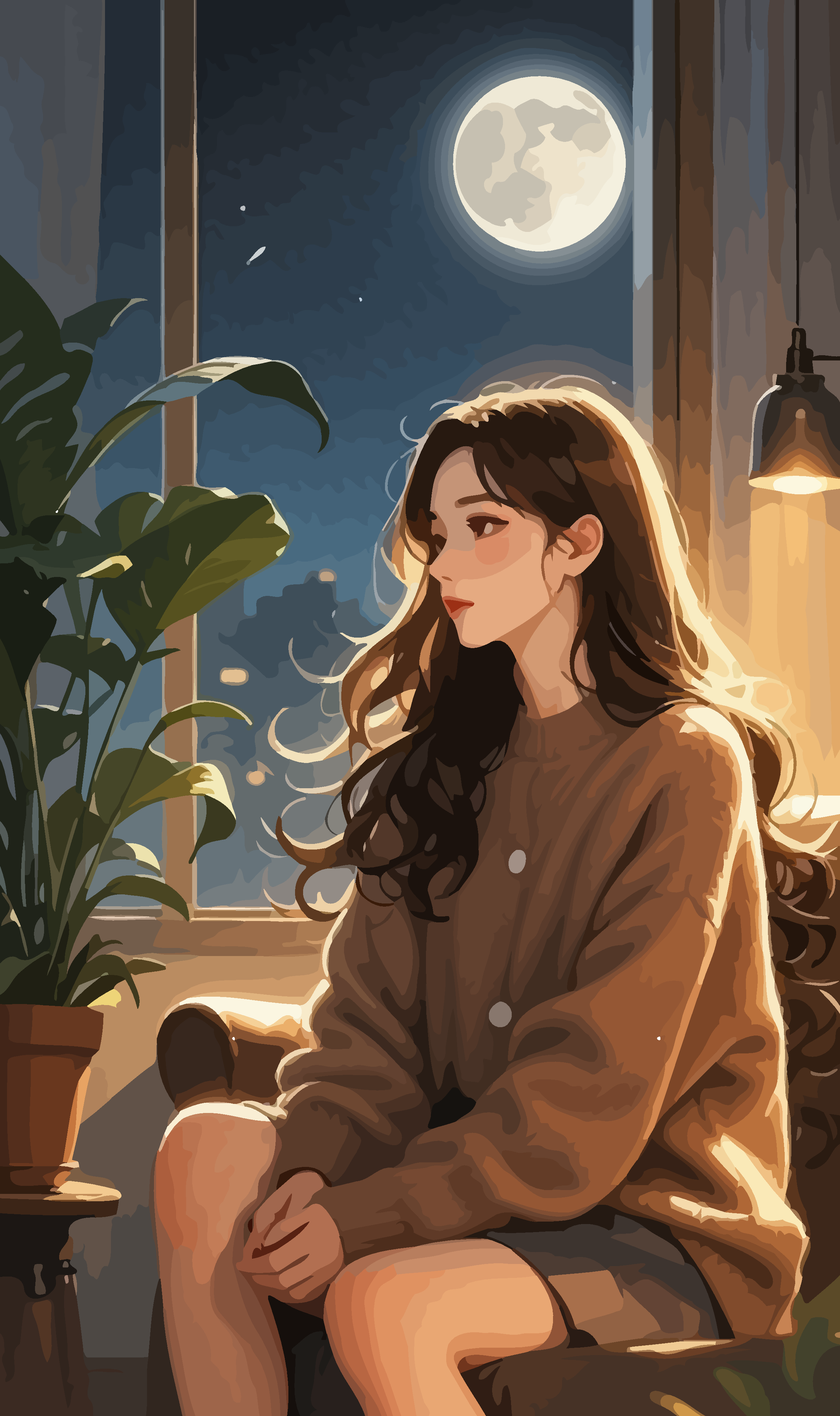 青春少女插画图形素材