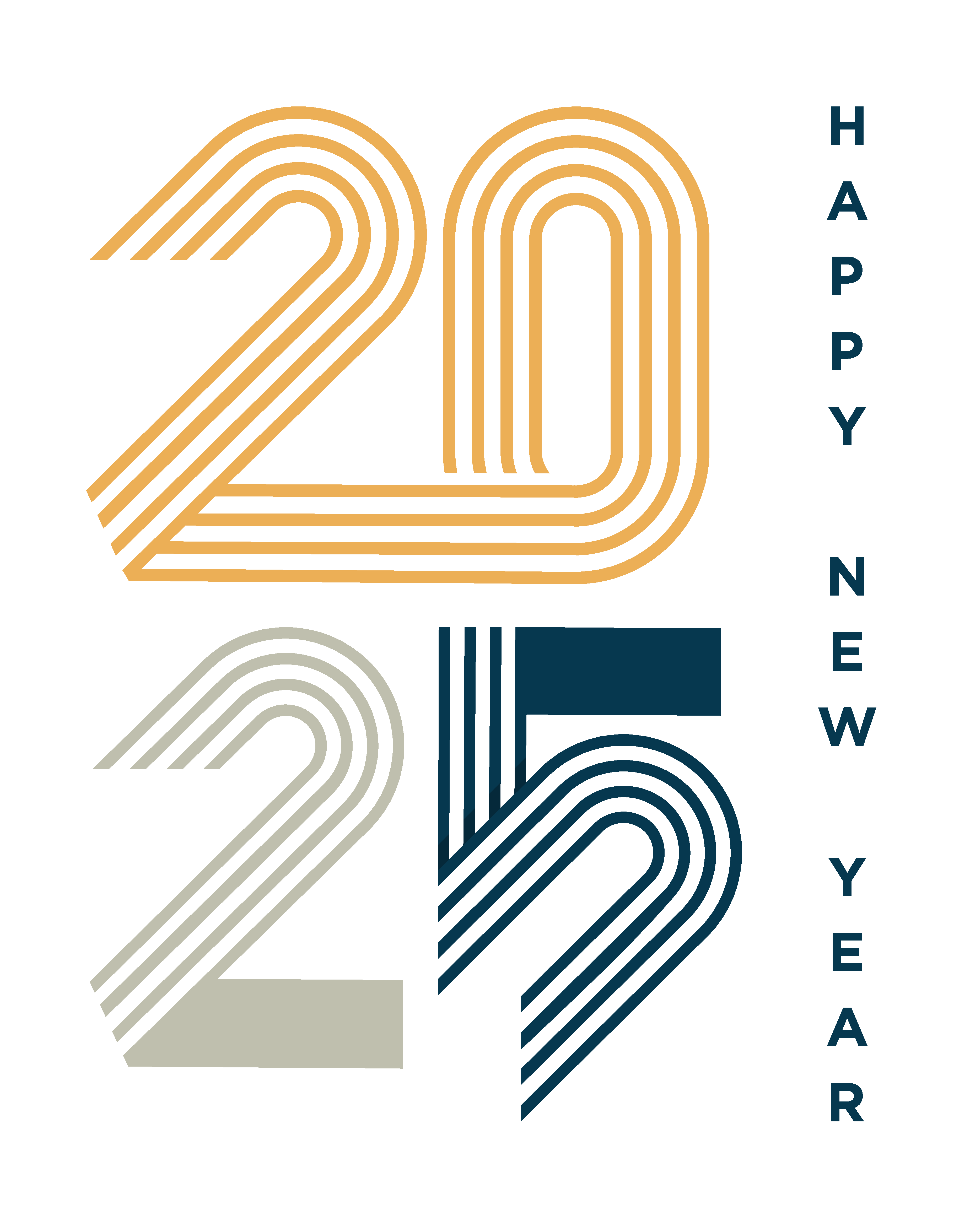 矢量2025新年艺术字素材