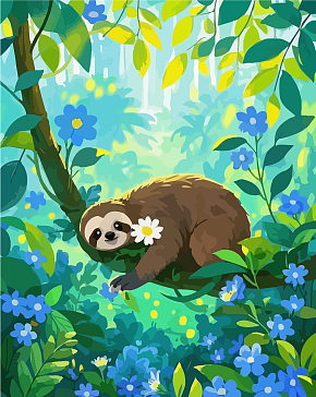 动物树獭矢量插画素材下载-众图网