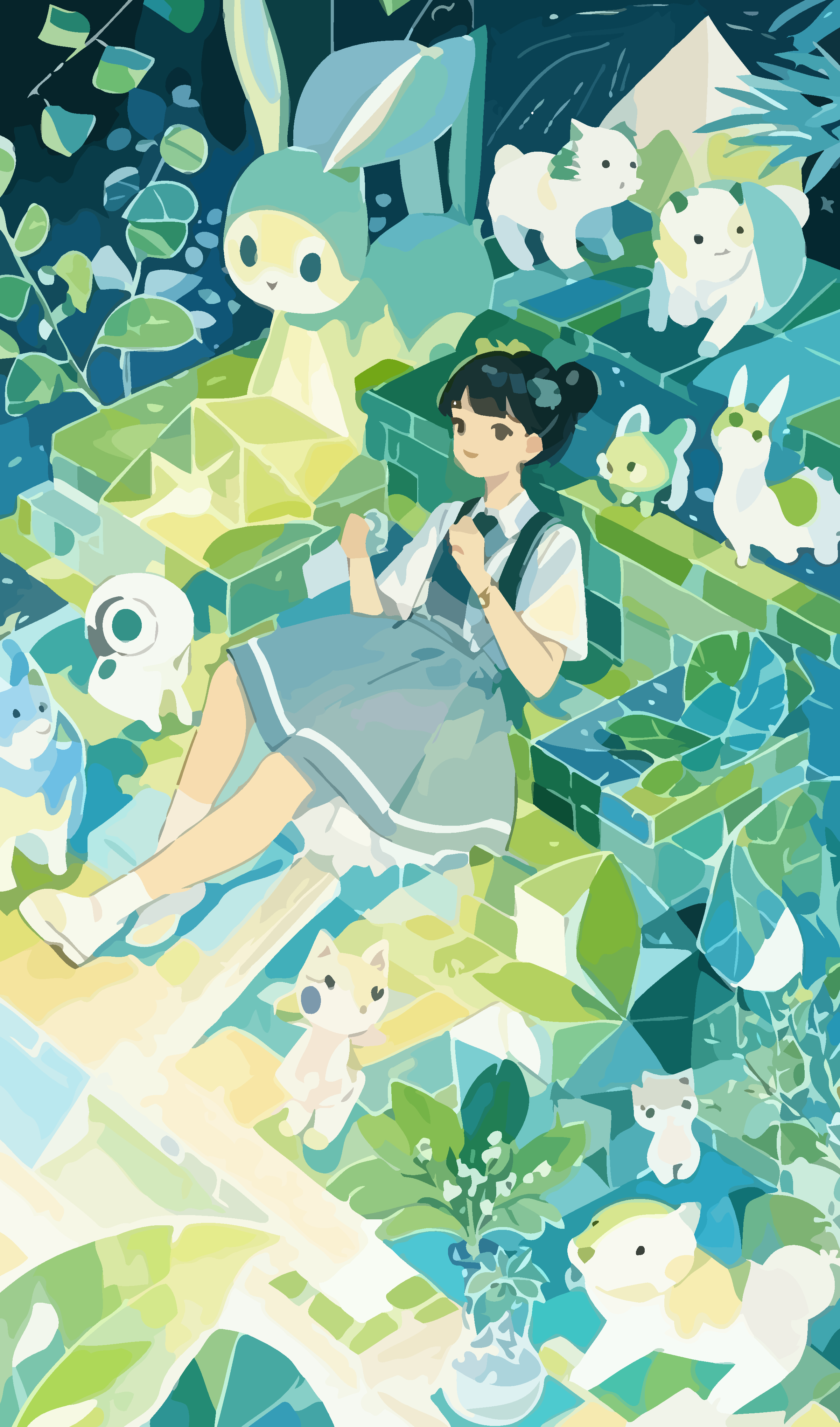 少女矢量插画图形素材
