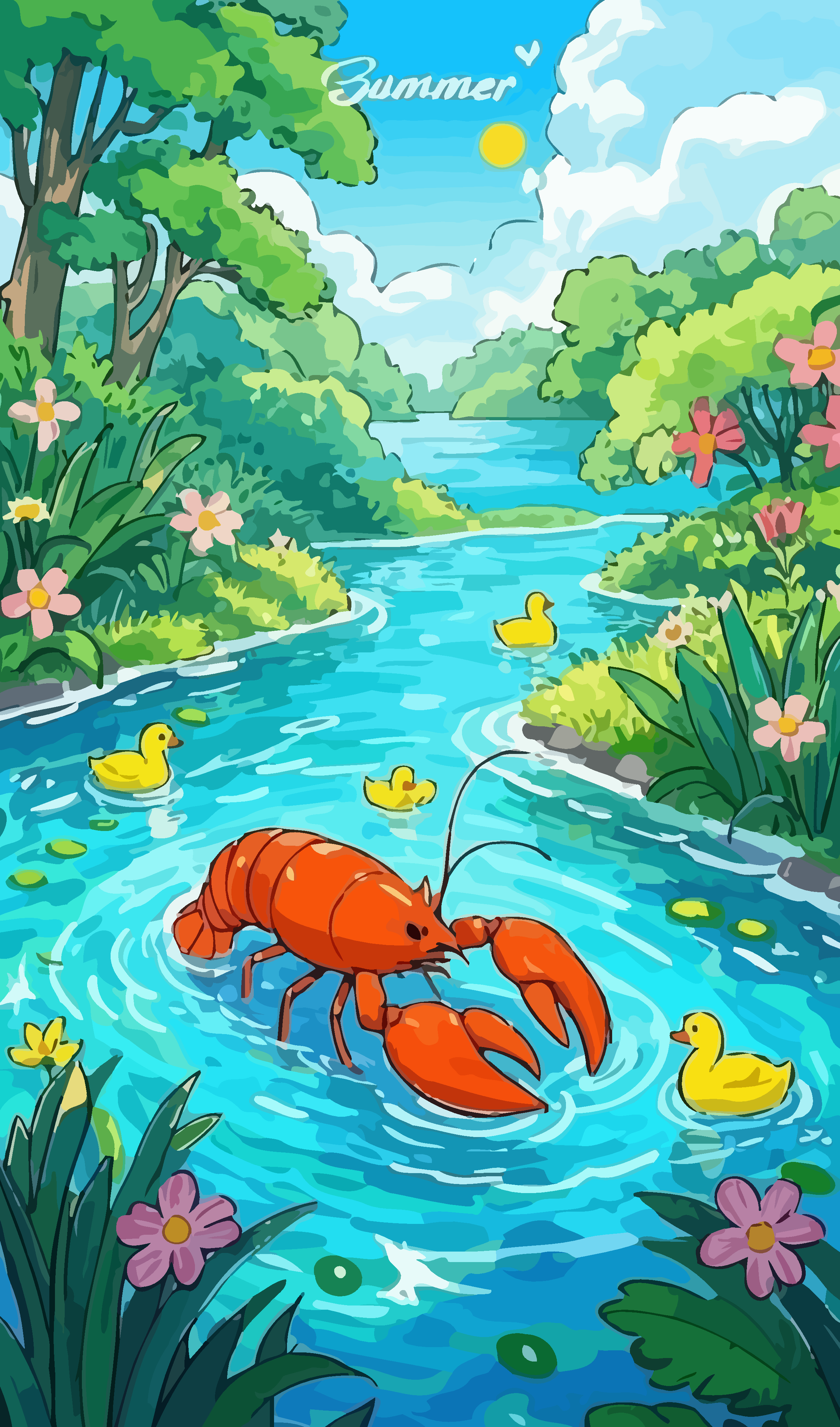 龙虾矢量插画图形素材