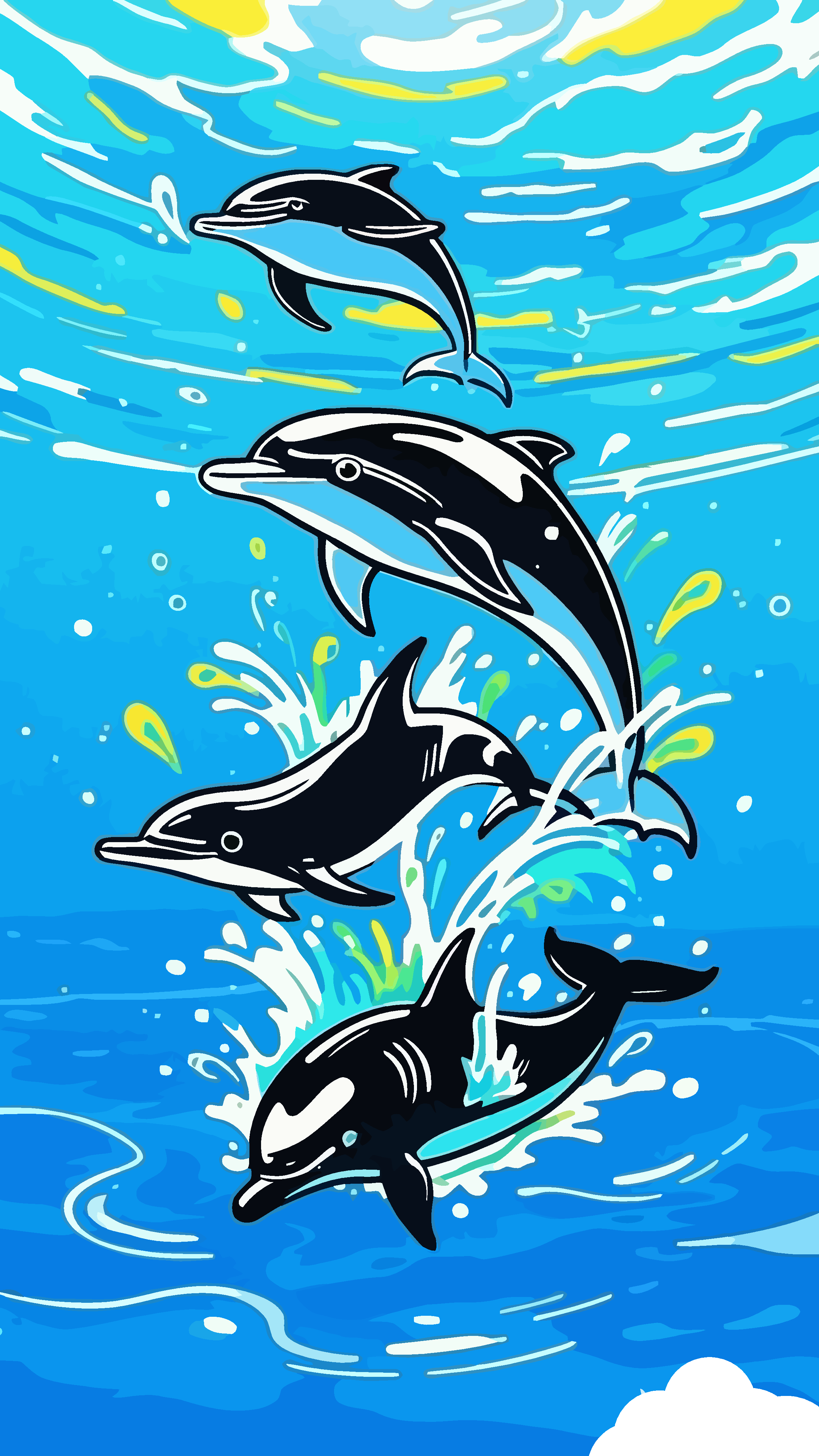 海豚矢量插画图形素材