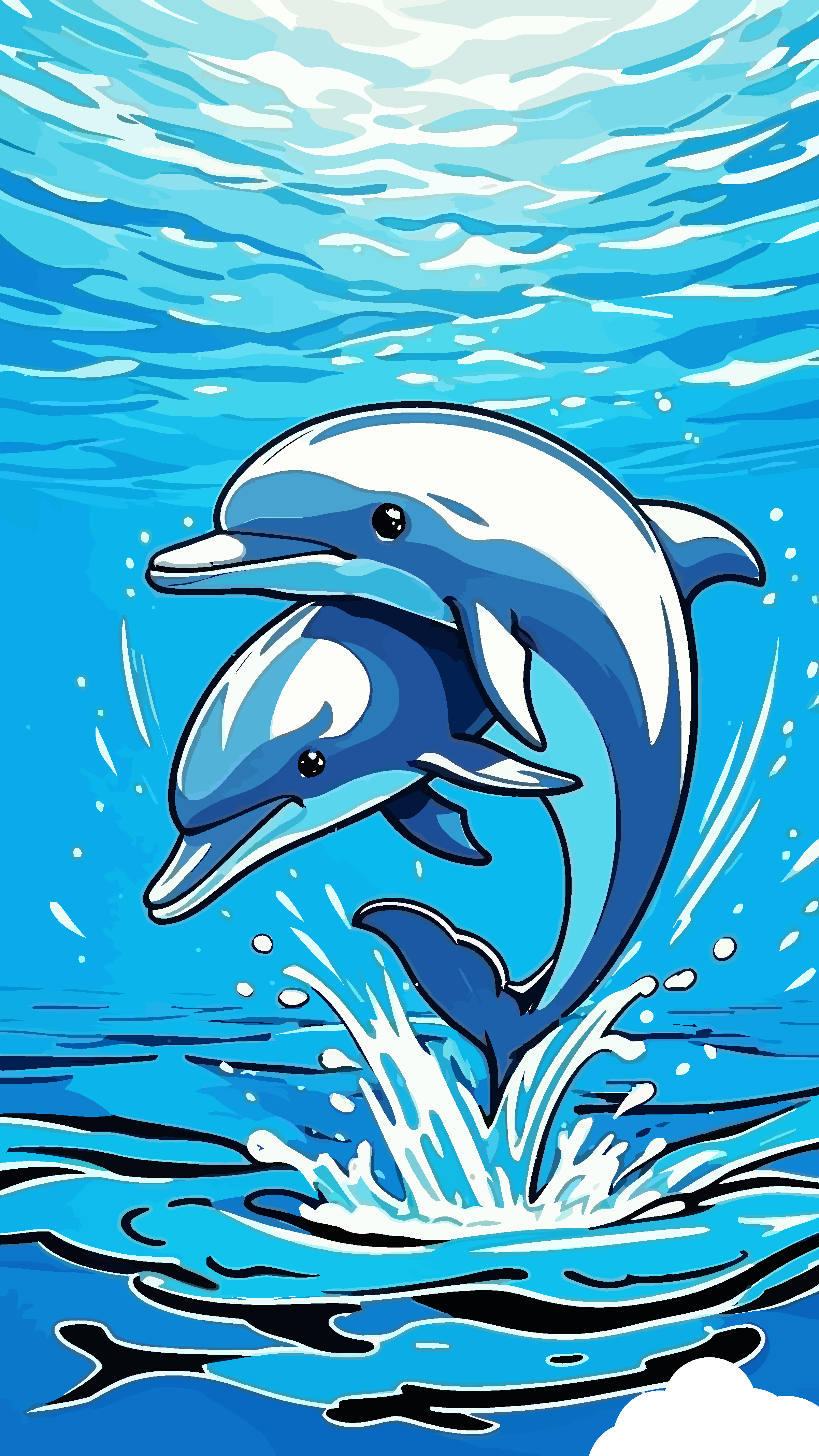 海豚矢量插画图形素材