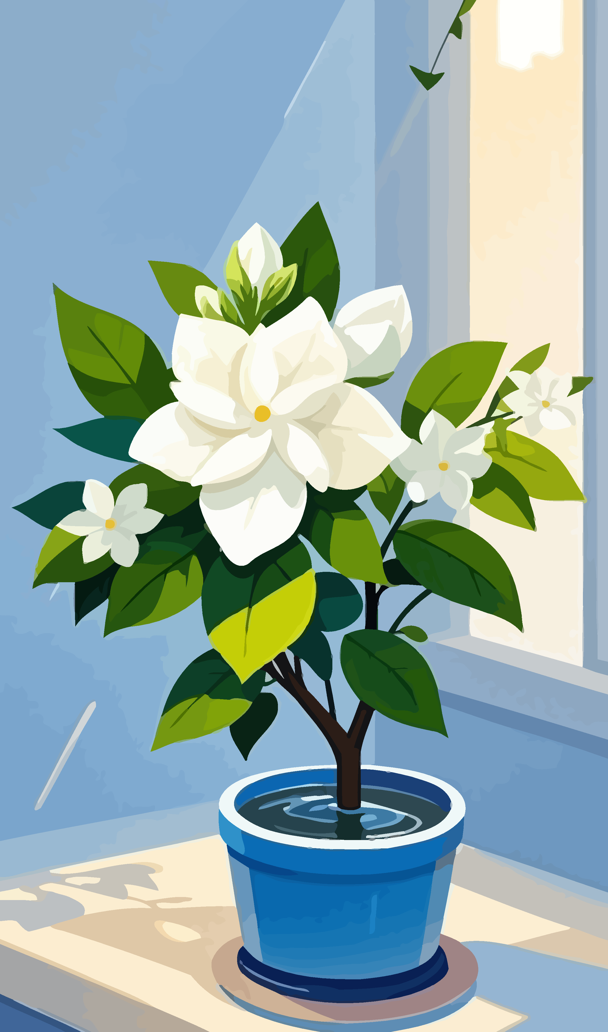风车茉莉矢量插画图形素材