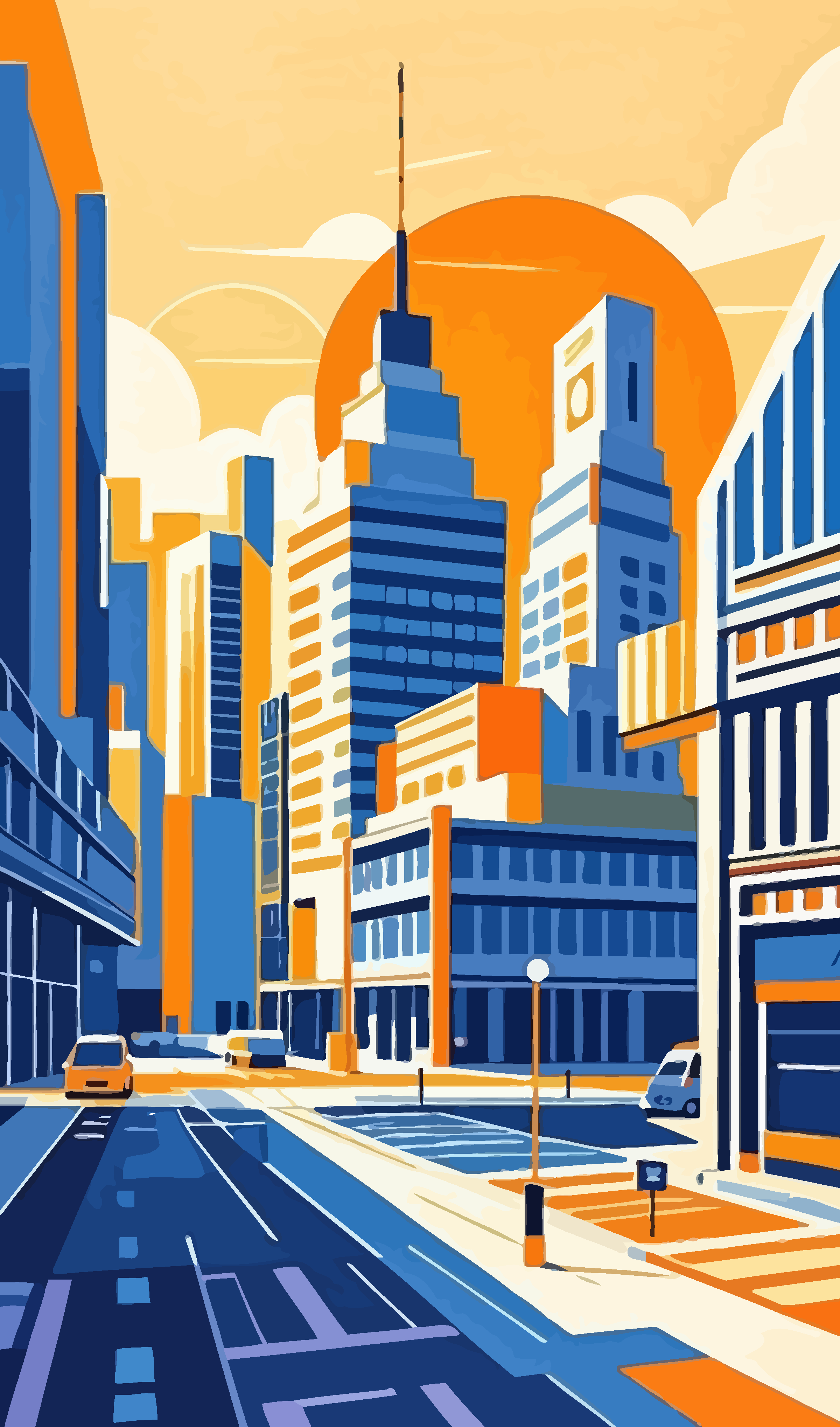 城市建筑矢量插画图形素材