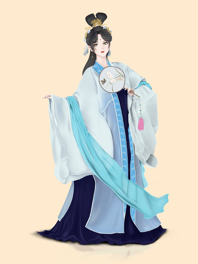 中国风古风人物插画素材