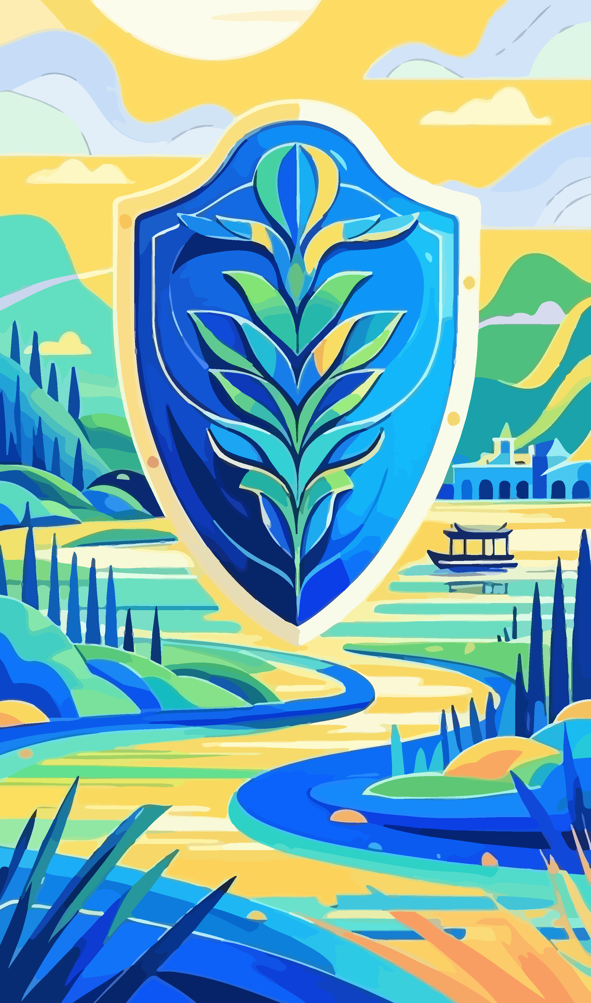 盾牌矢量插画图形素材