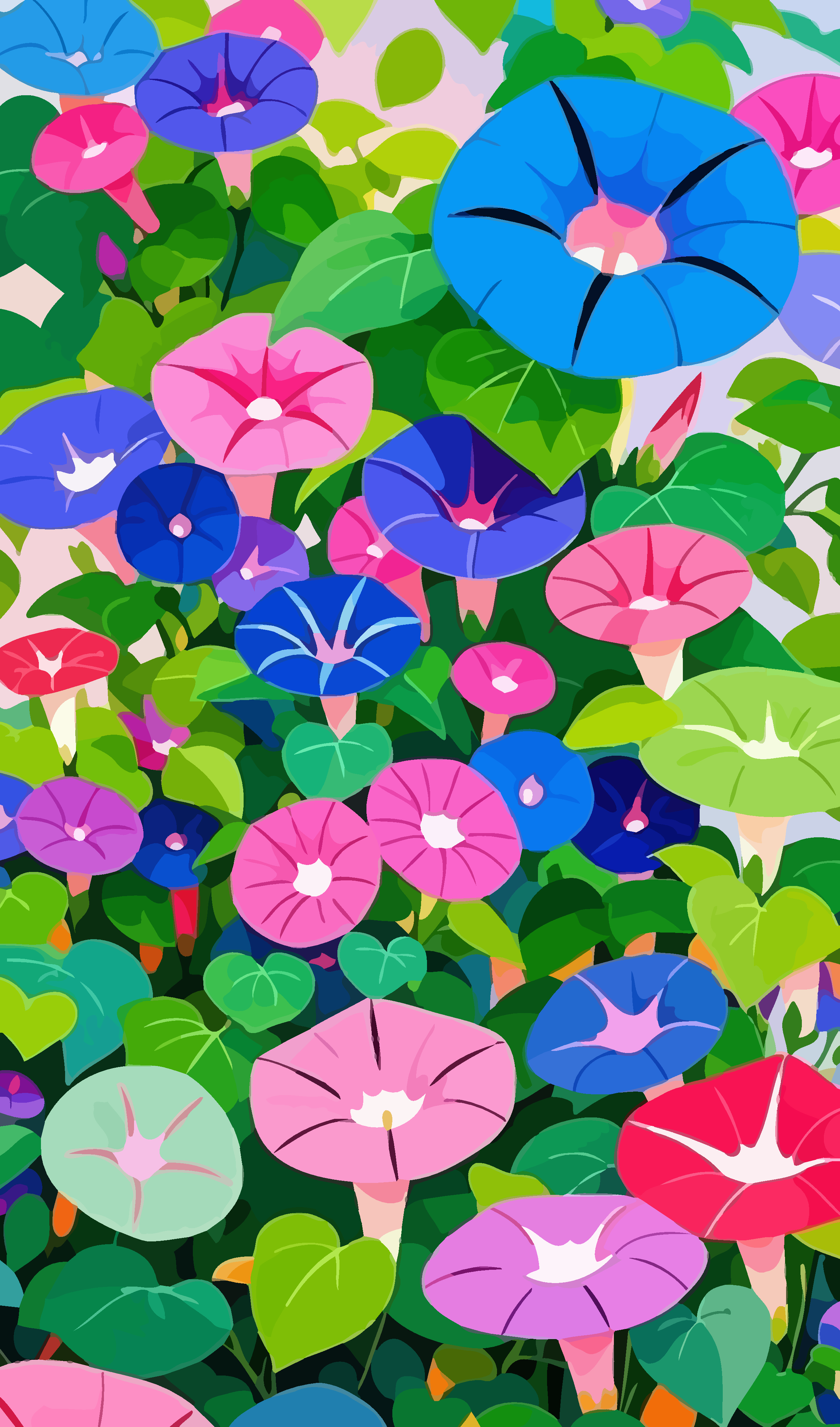 牵牛花矢量插画图形素材