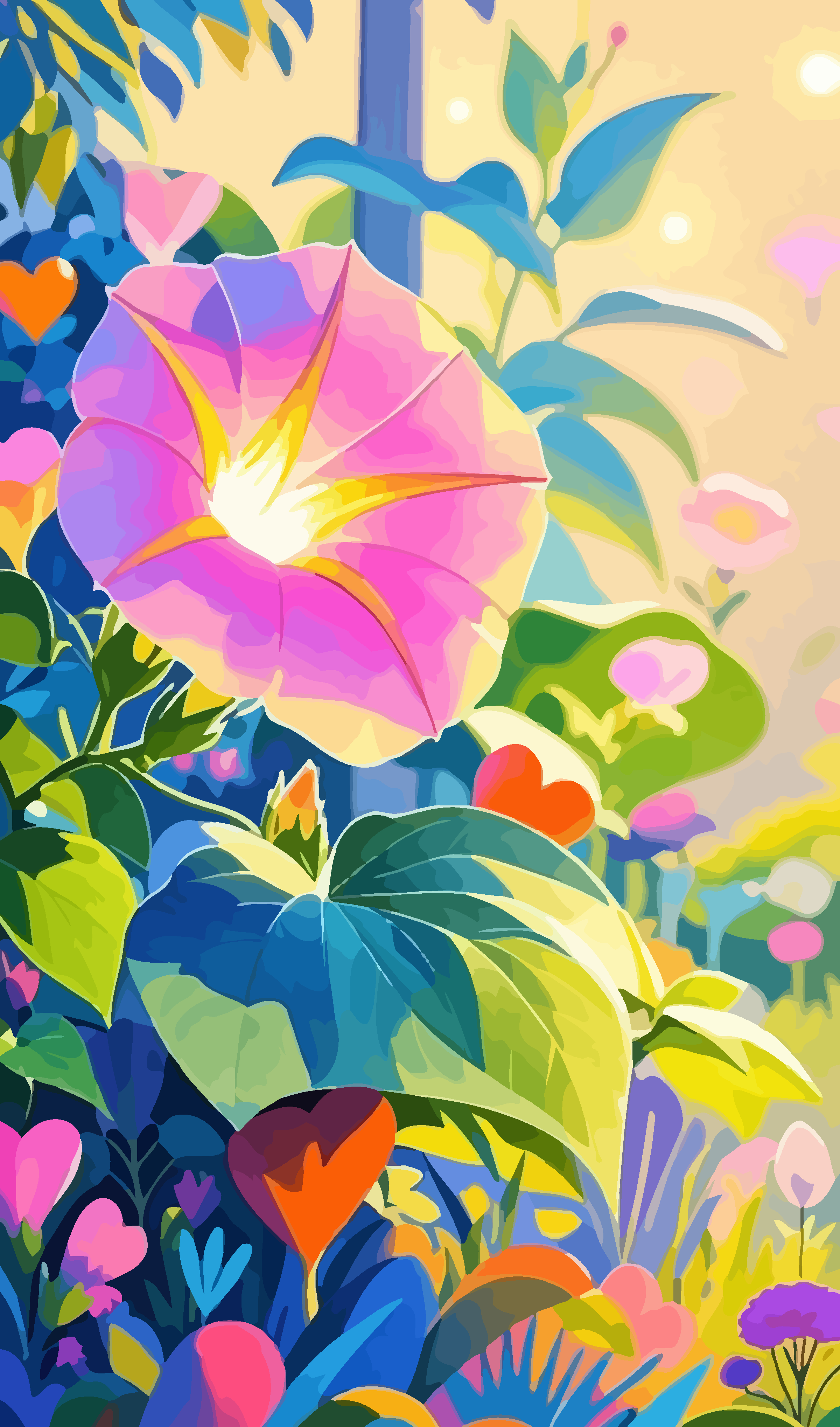 牵牛花矢量插画图形素材