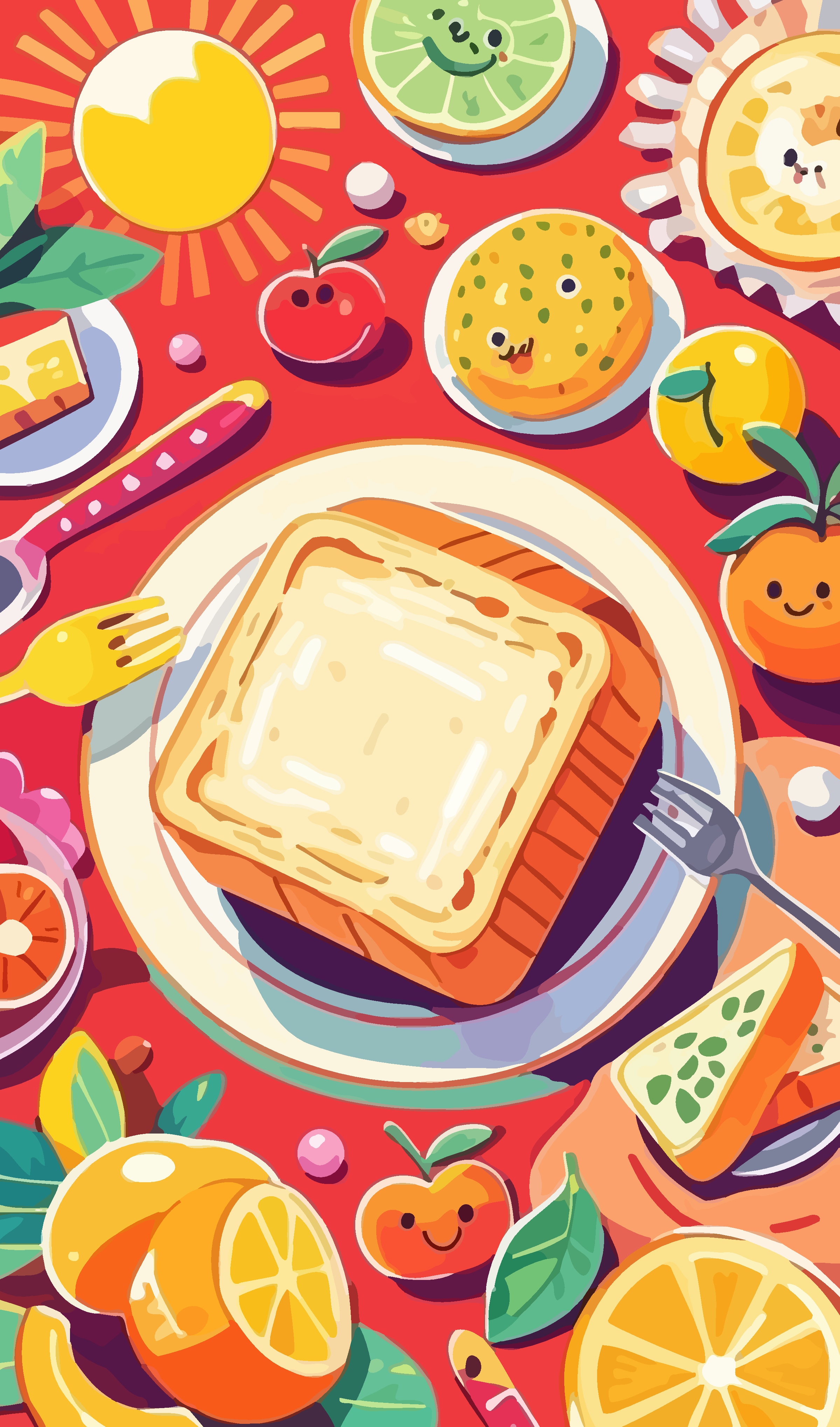 面条面食矢量插画图形元素素材