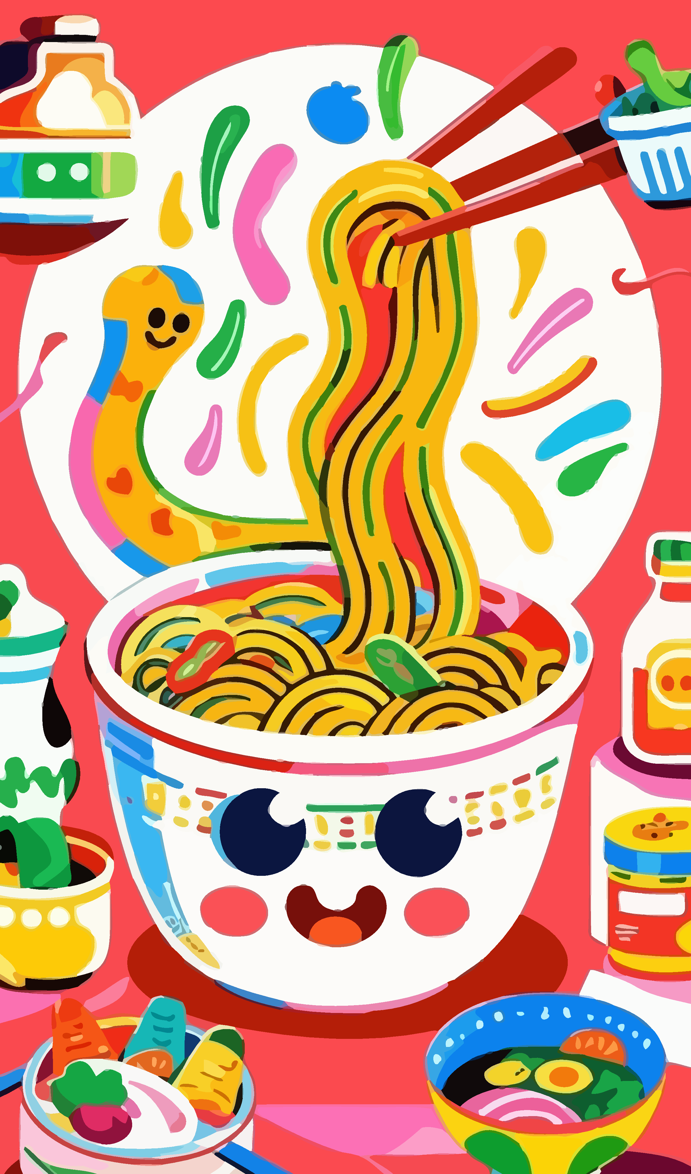 面条面食矢量插画图形素材