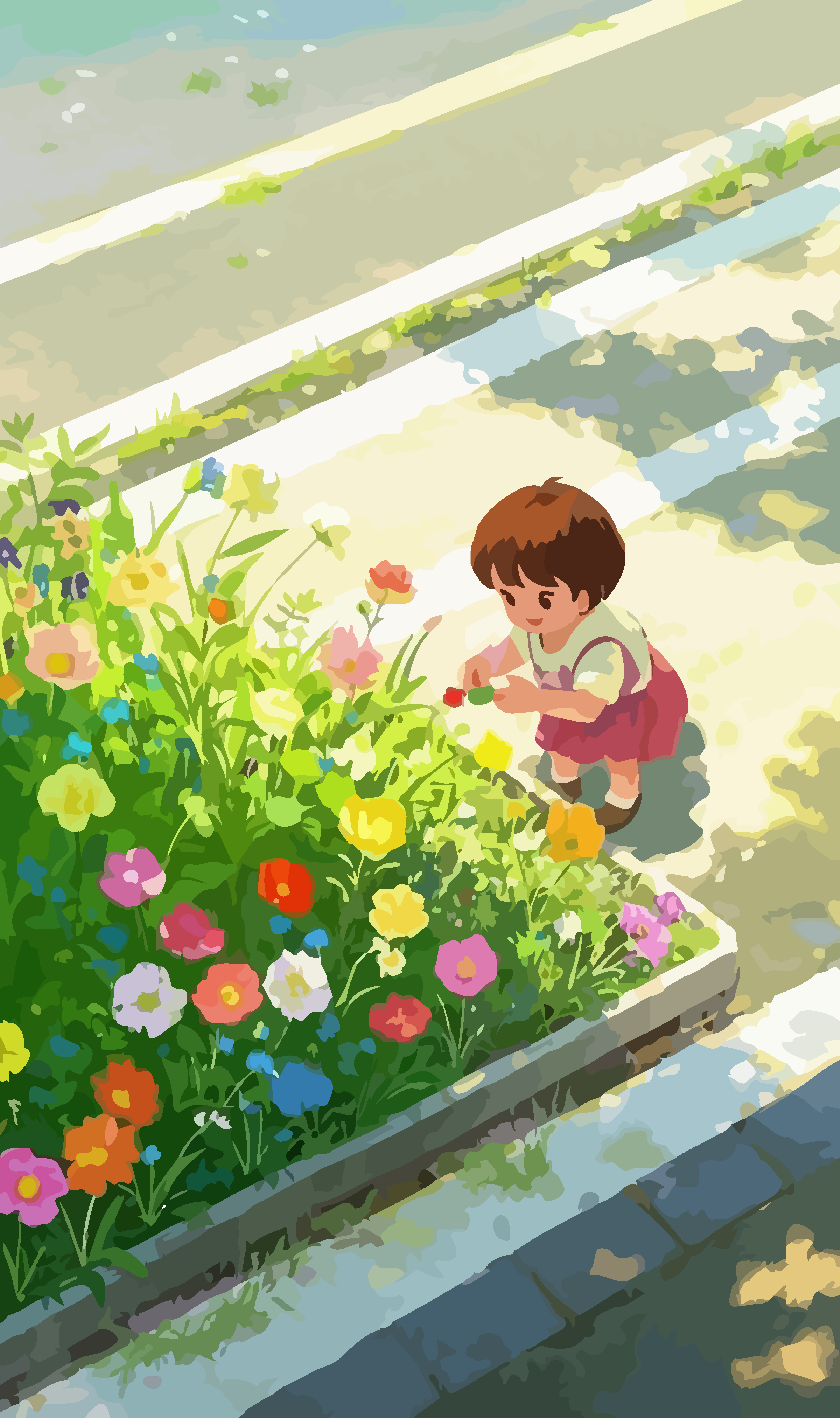 插画风景秀丽矢量素材