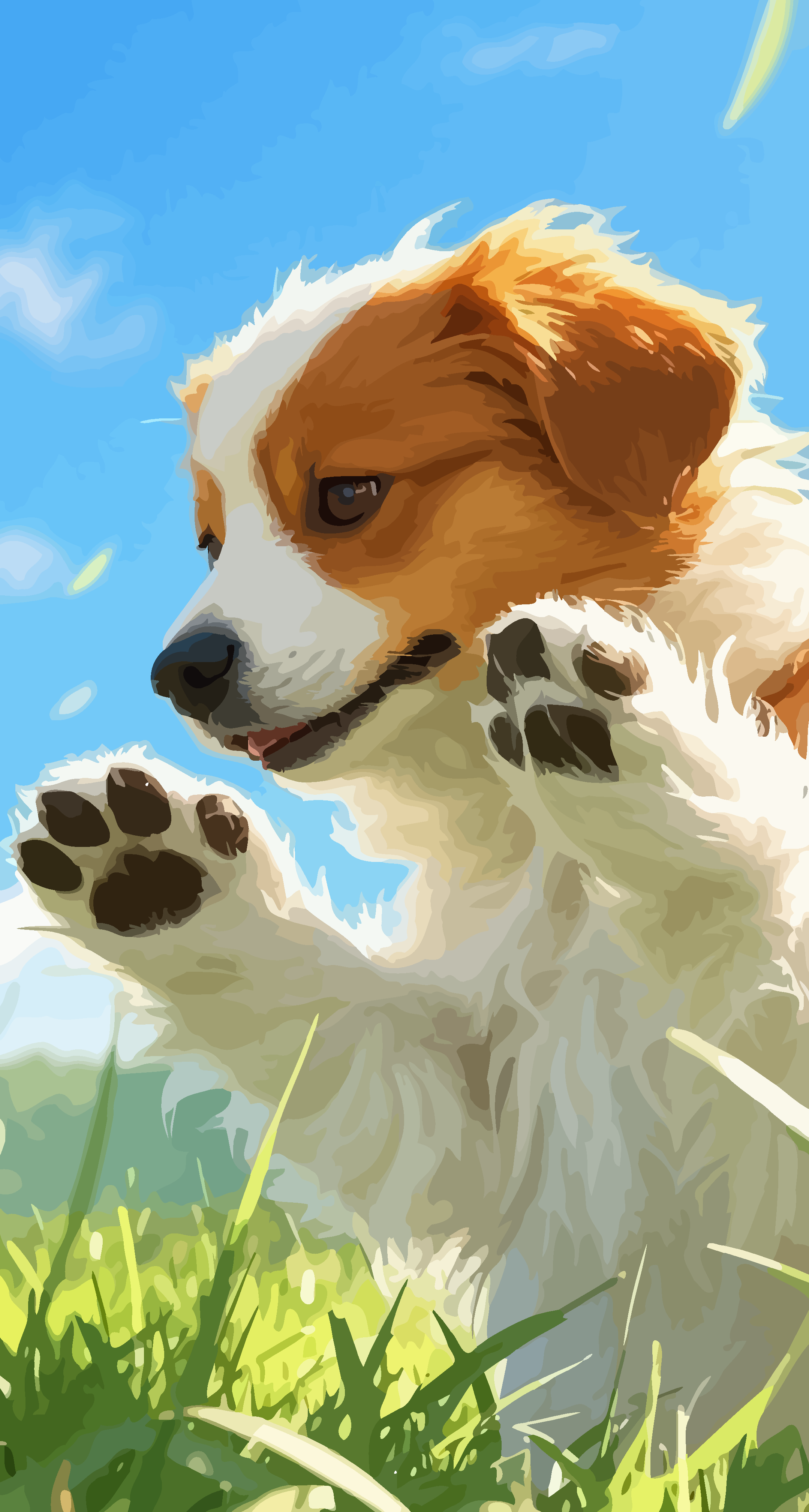 卡通小狗插画矢量图形素材