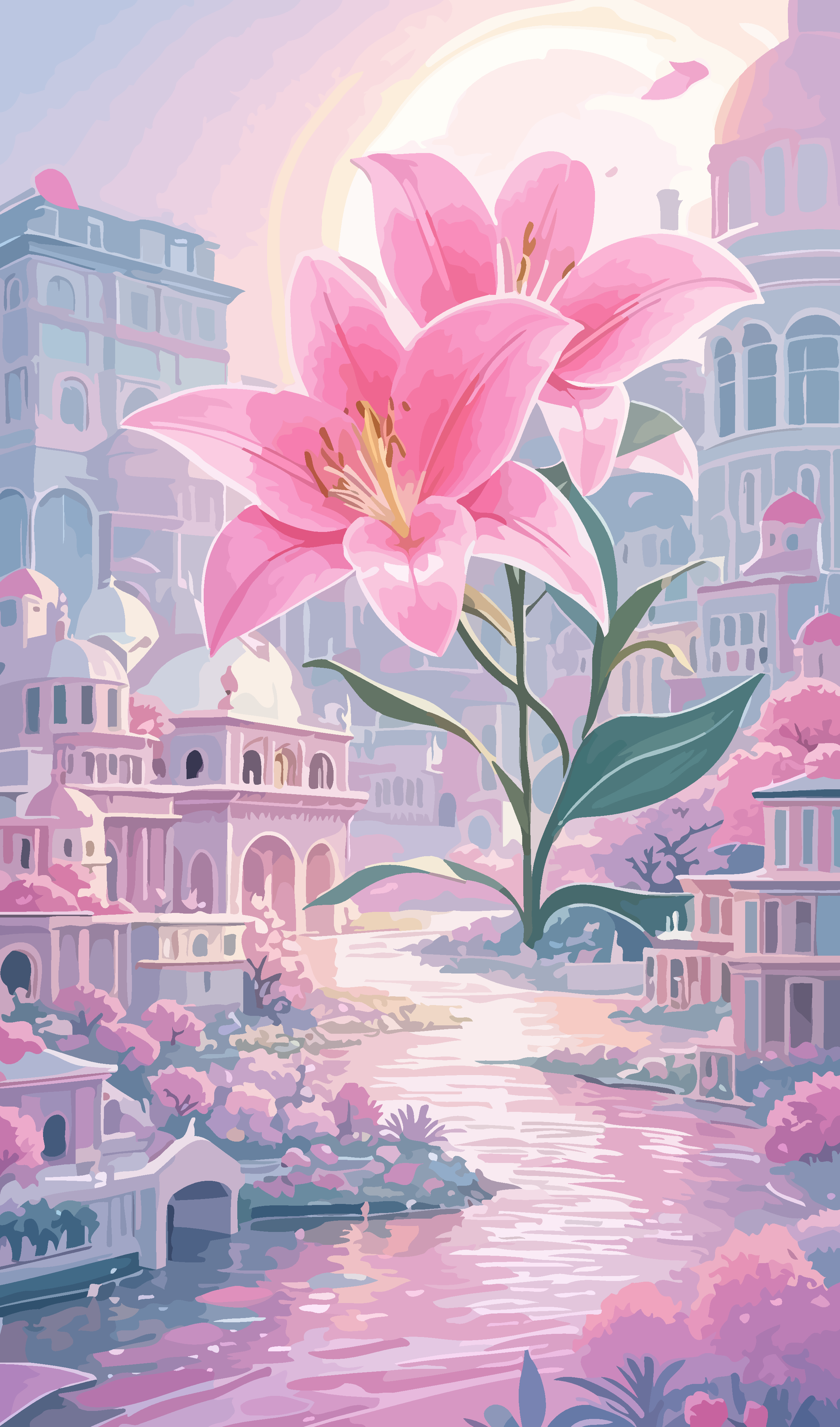 百合花矢量插画图形素材