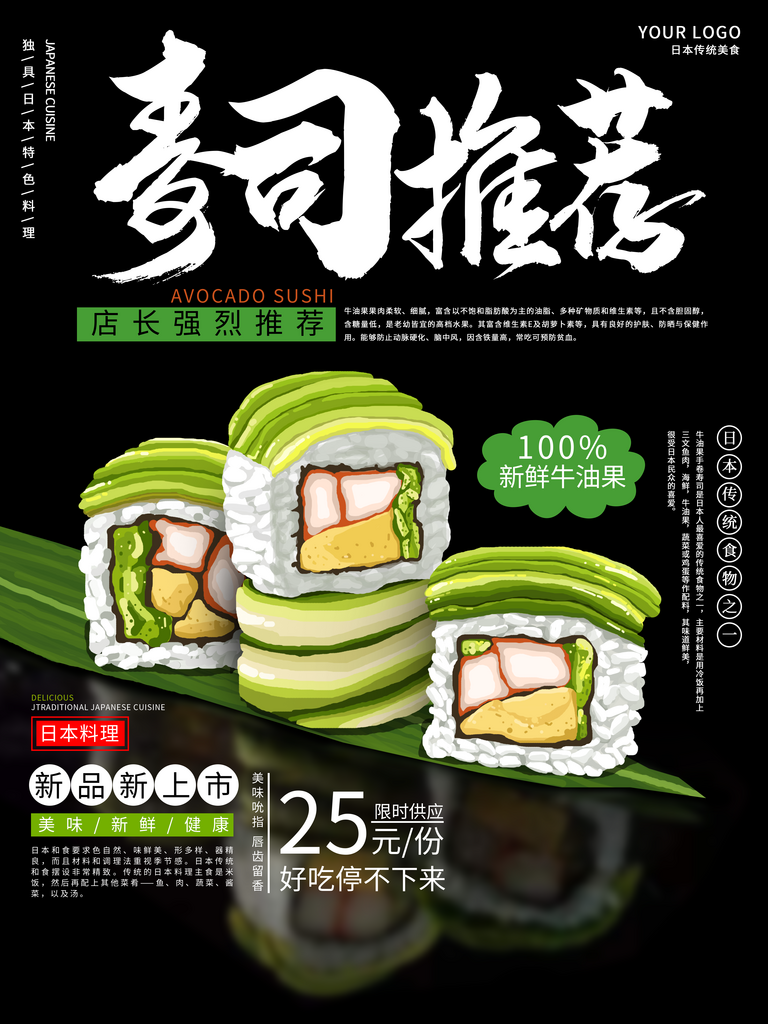 寿司宣传海报设计素材