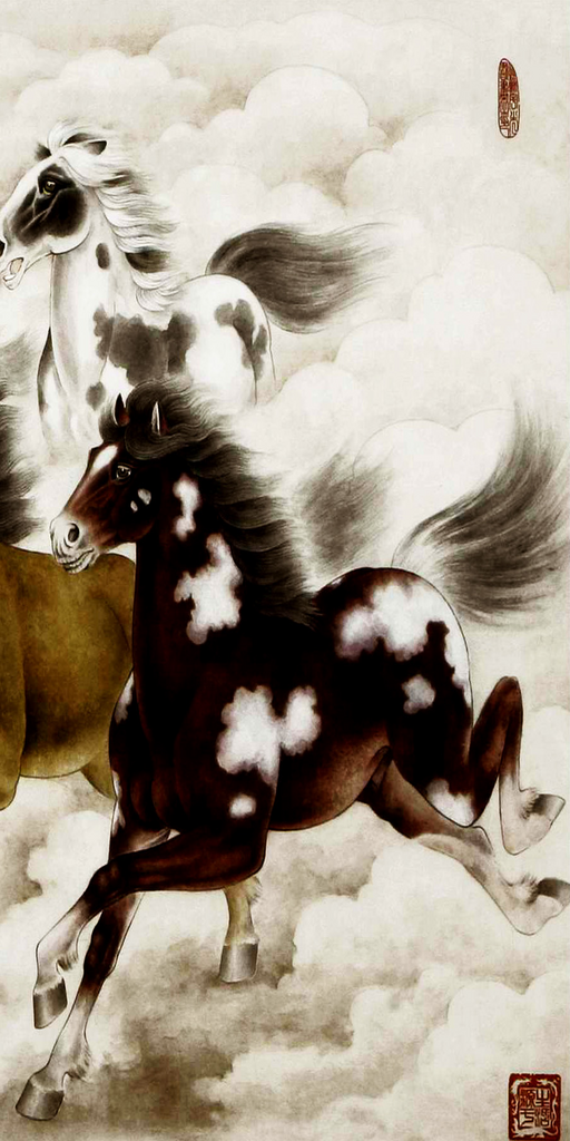 骏马装饰画图片素材素材