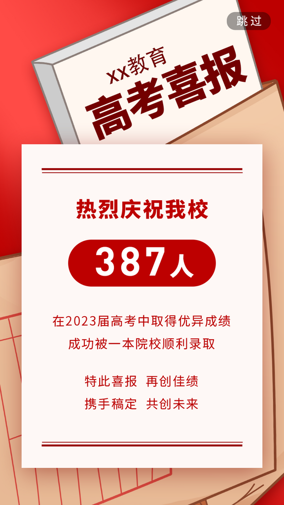 高考喜报海报模板素材