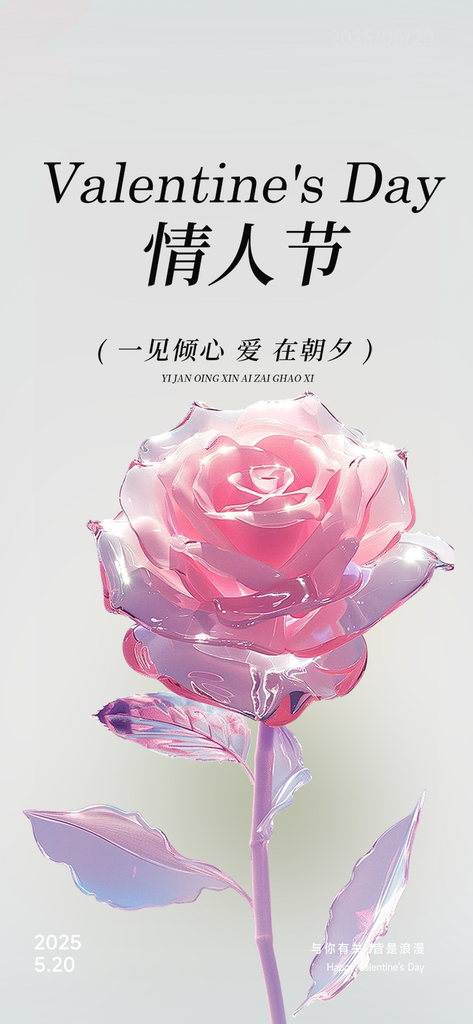 小清新520节日情人节海报素材