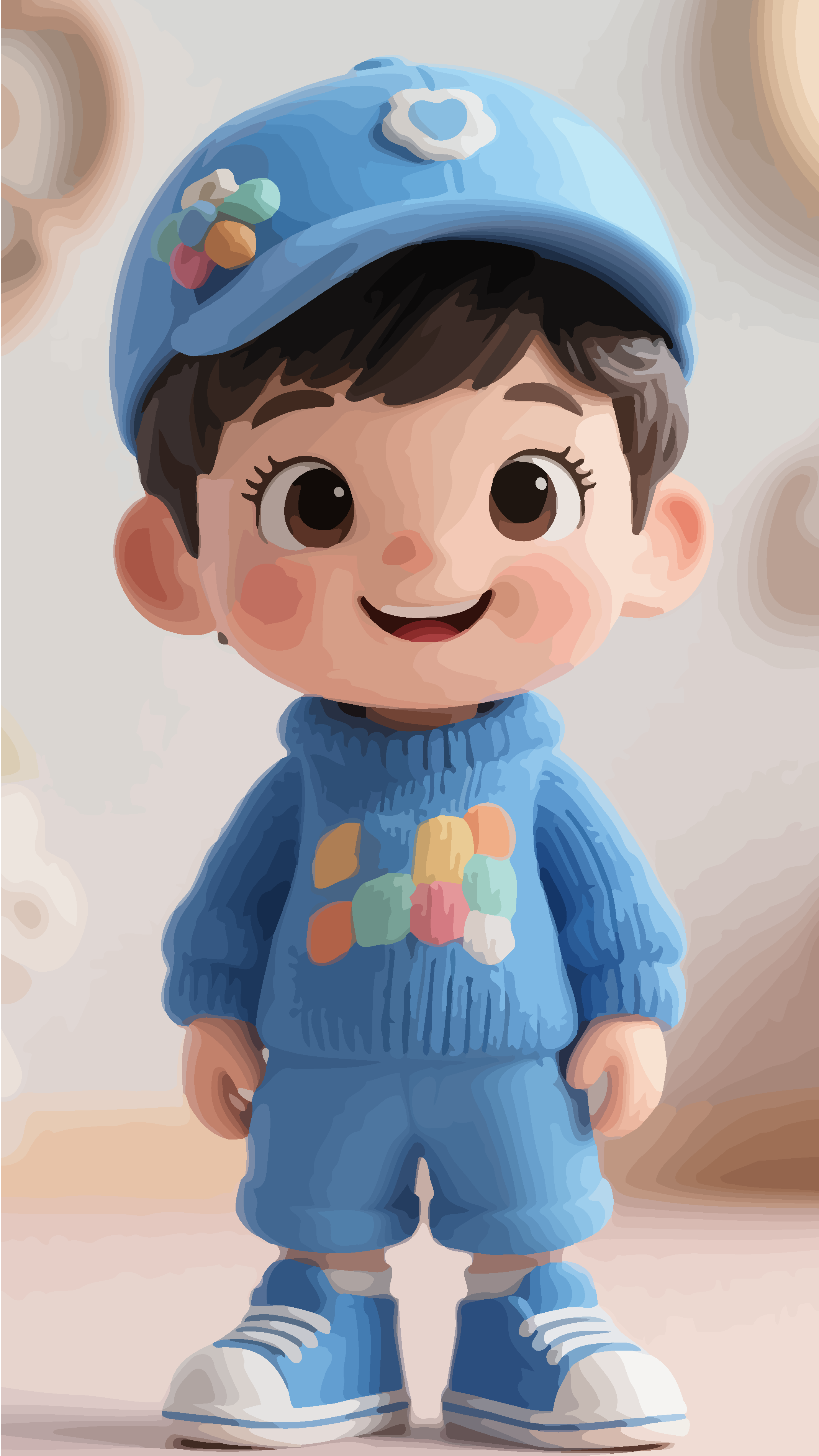 Q版可爱男孩插画素材