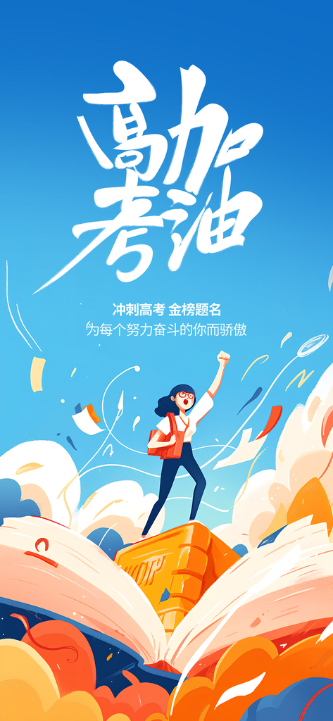 2025高考加油金榜题名海报素材