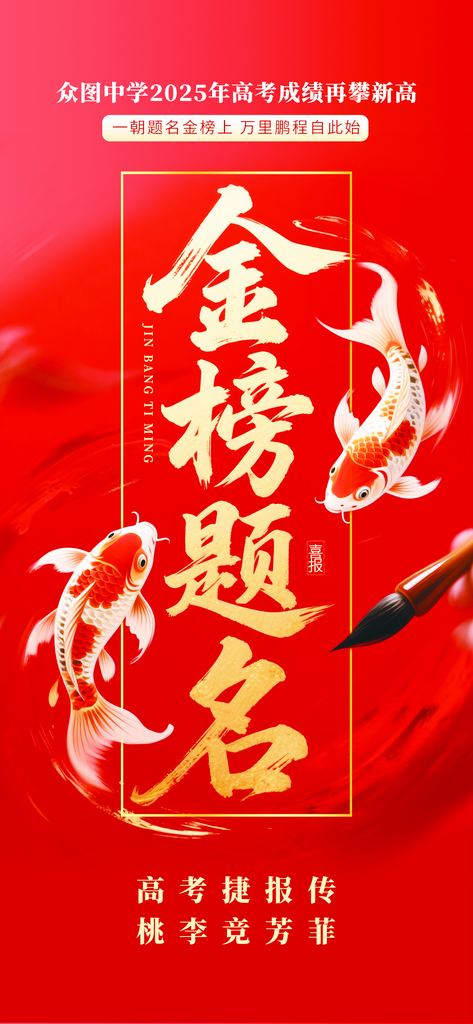 最新原创金榜题名喜报宣传海报素材