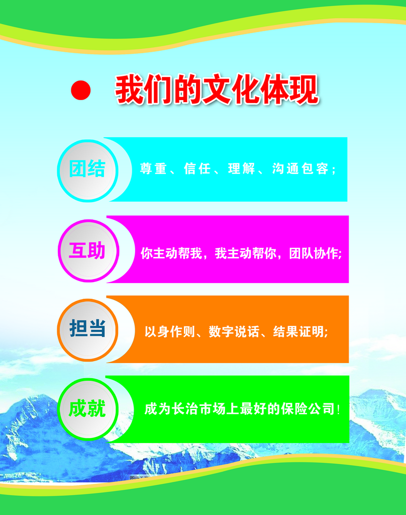 公司企业文化展板海报素材