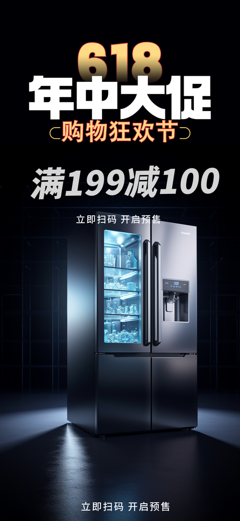年中618特价促销活动海报素材