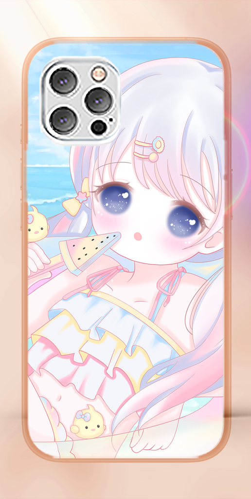 少女图案创意手机壳设计素材