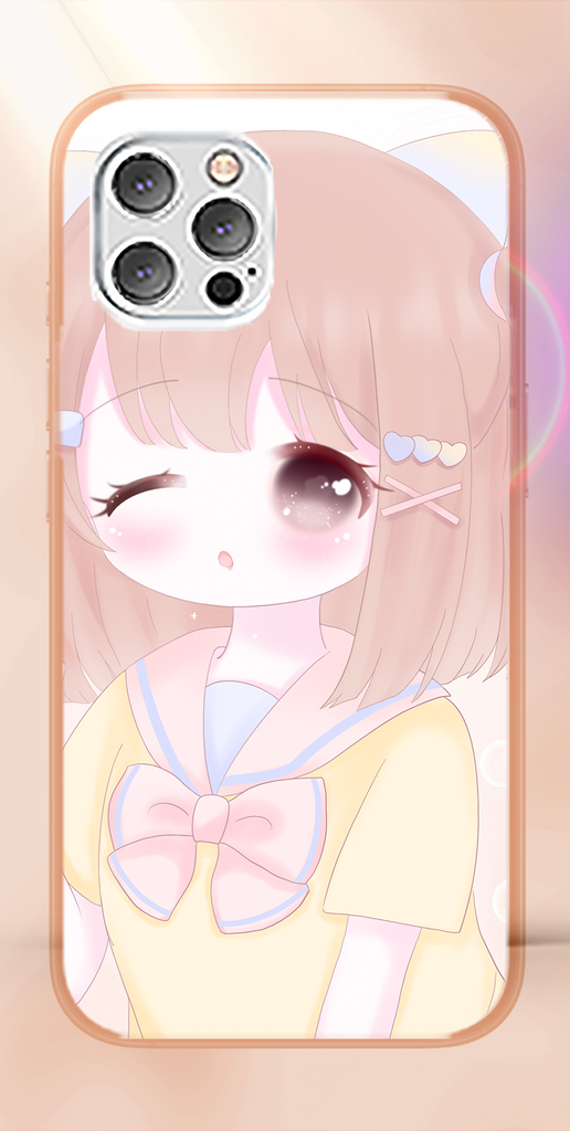 少女图案手机壳设计素材