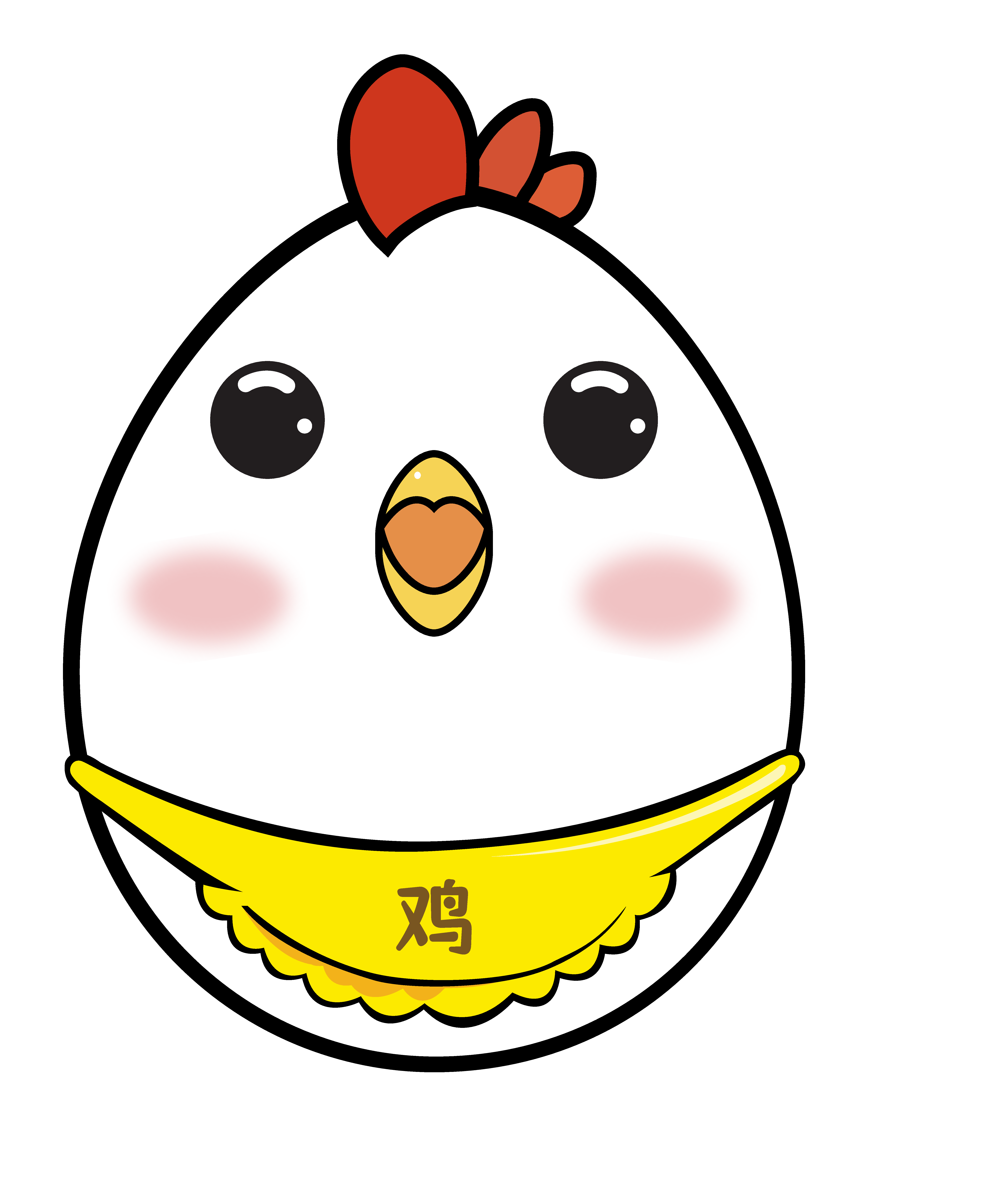 卡通十二生肖小鸡素材