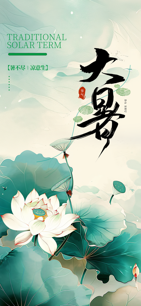 大暑小暑节气海报素材