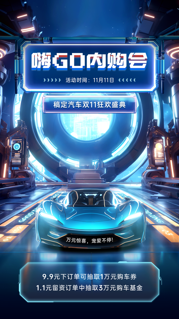 企业员工内购会通知虚拟场景素材