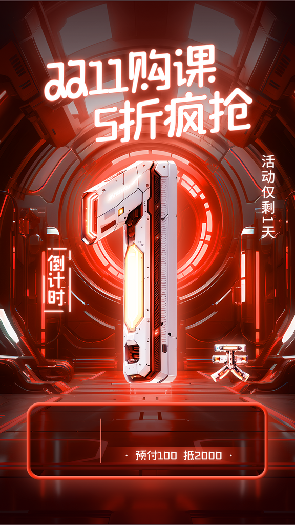 双十二教育机构招生促销海报素材