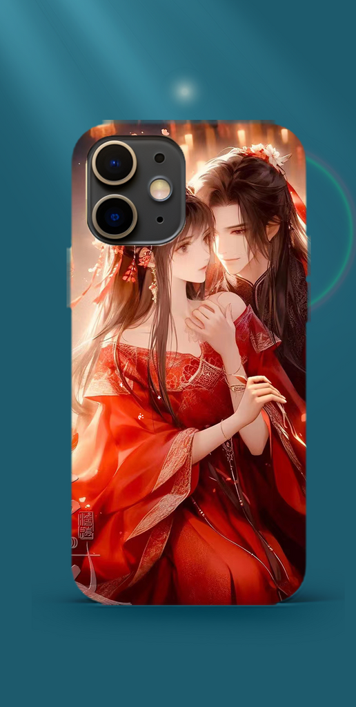 彩色古风人物手机壳设计素材
