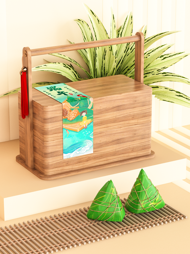 创意大气端午节礼盒样机展示素材
