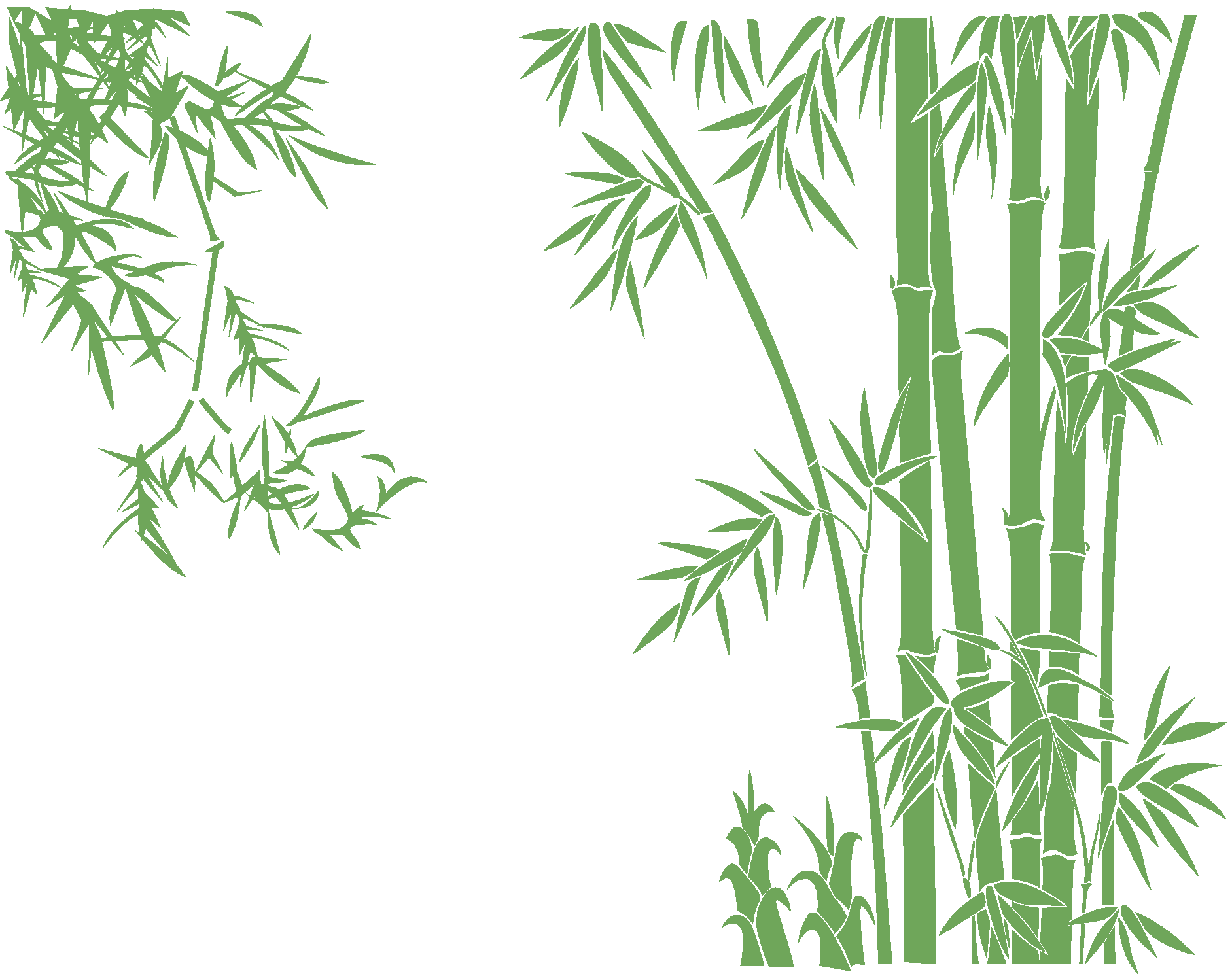 创意矢量竹子简笔画素材