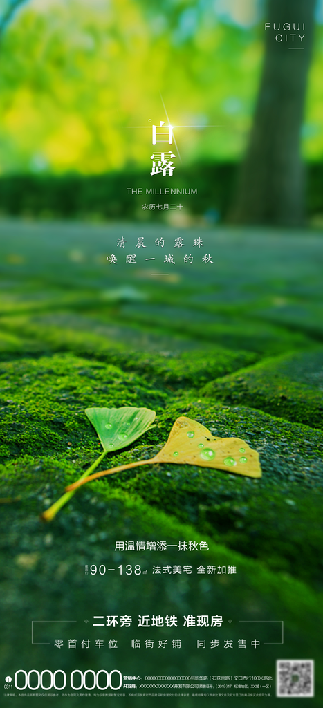 创意简约白露节气海报设计素材