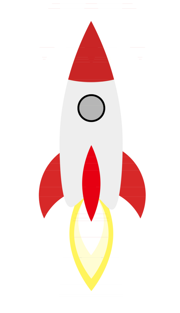 简约红色火箭免扣素材儿童插画风格太空火素材