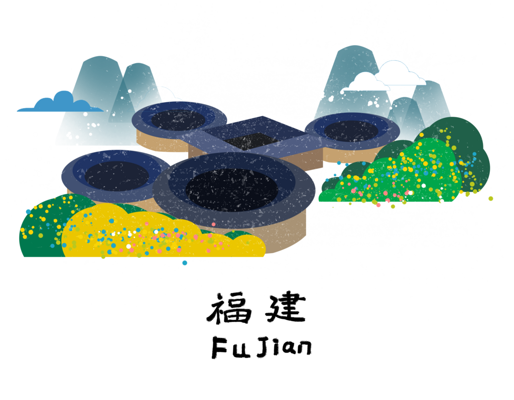 厦门城市建筑插画模板素材