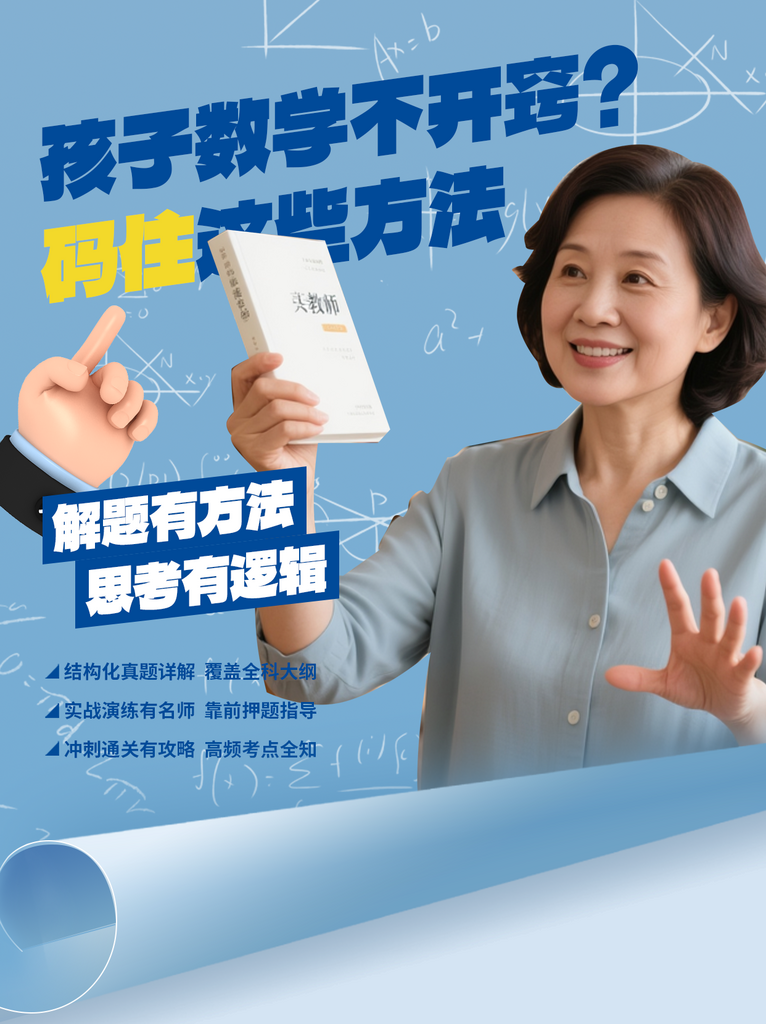 名师辅导学习教育培训小红书封面海报素材