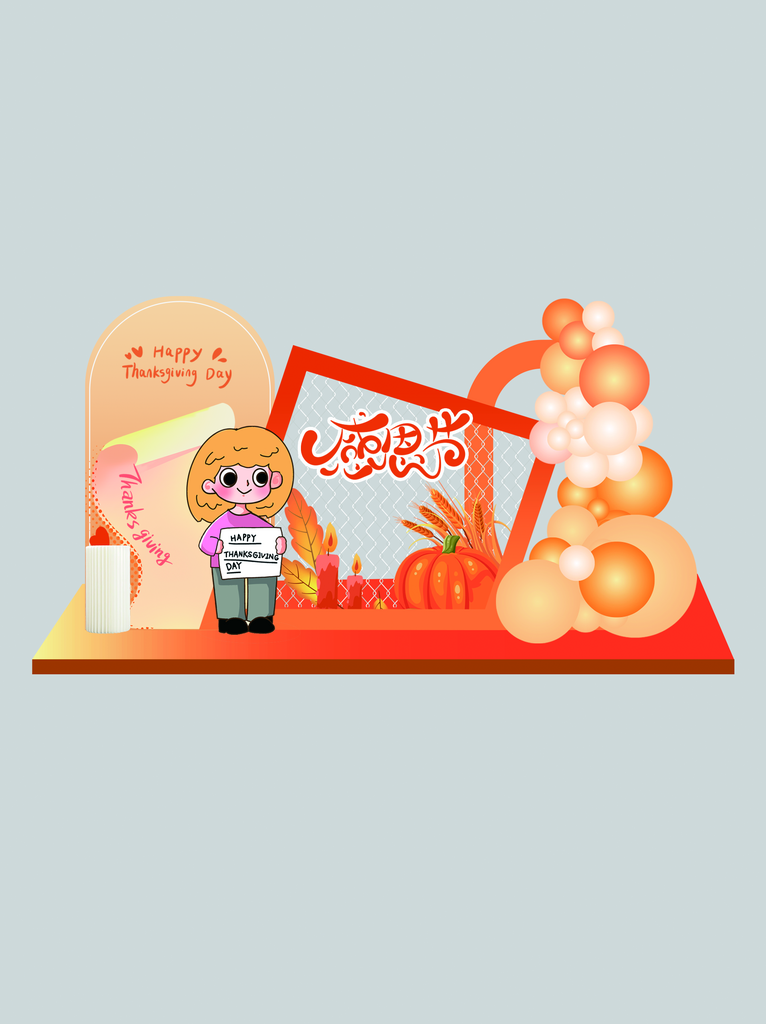 感恩线下活动物料套图素材