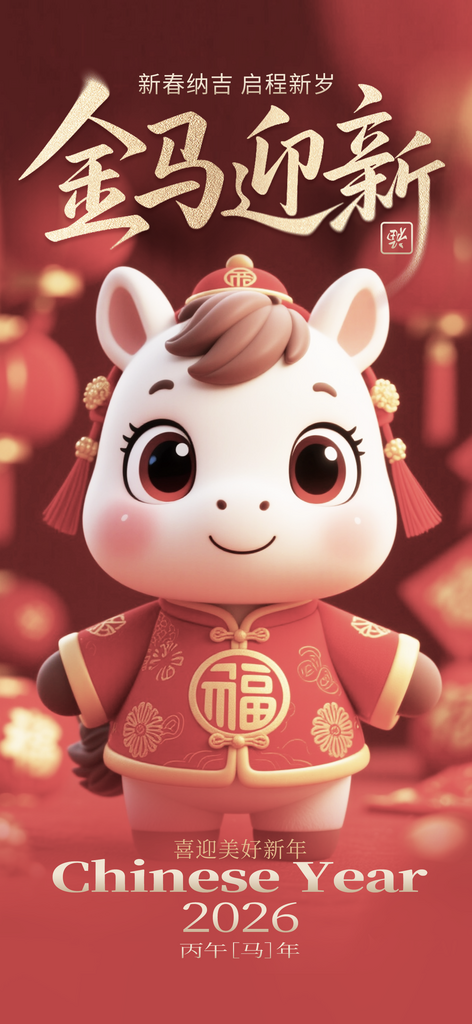 马年邀请函海报模版素材素材