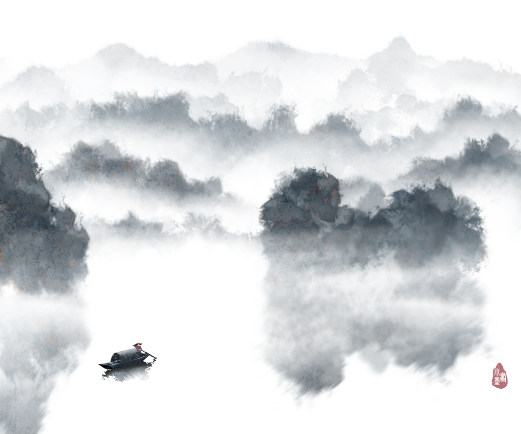 水墨中国风装饰画背景素材素材