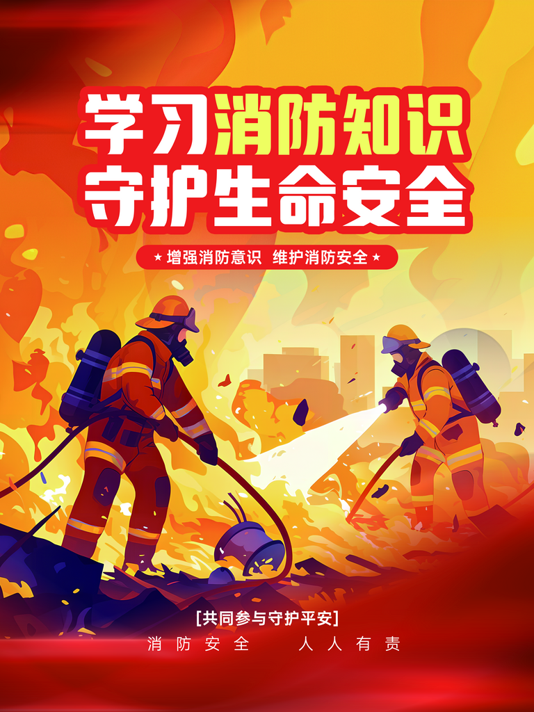 消防安全教育宣传系列海报素材