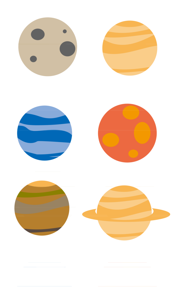 手绘月球星球糖果元素免扣集合套图素材