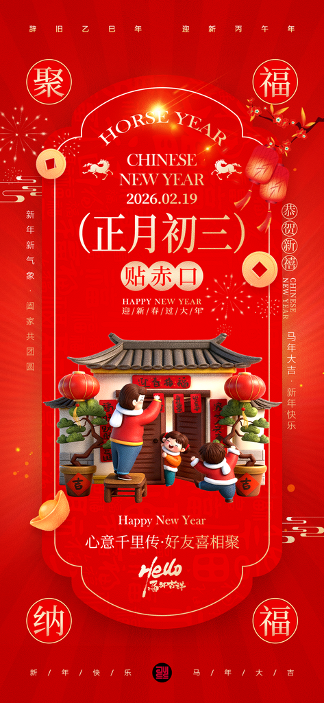 年俗海报新年春节素材
