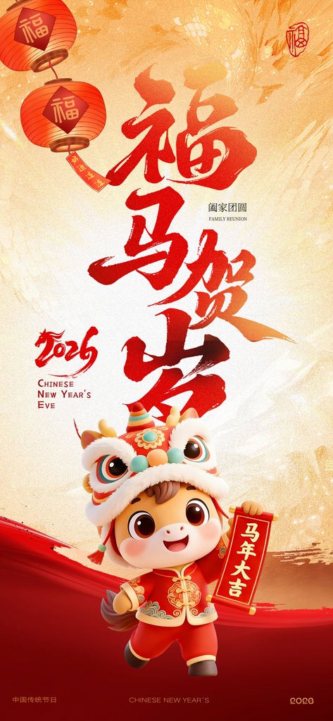 福马贺岁新年节日海报素材