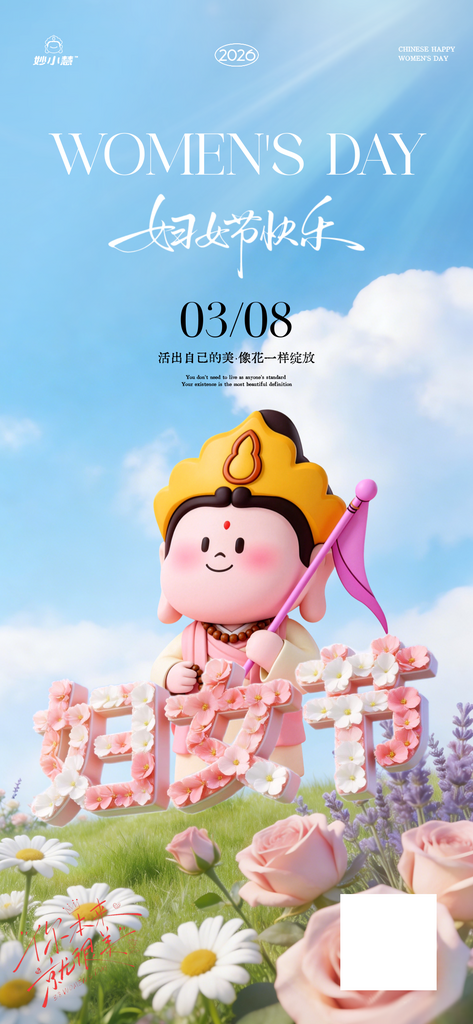 38女神节鲜花海报设计素材