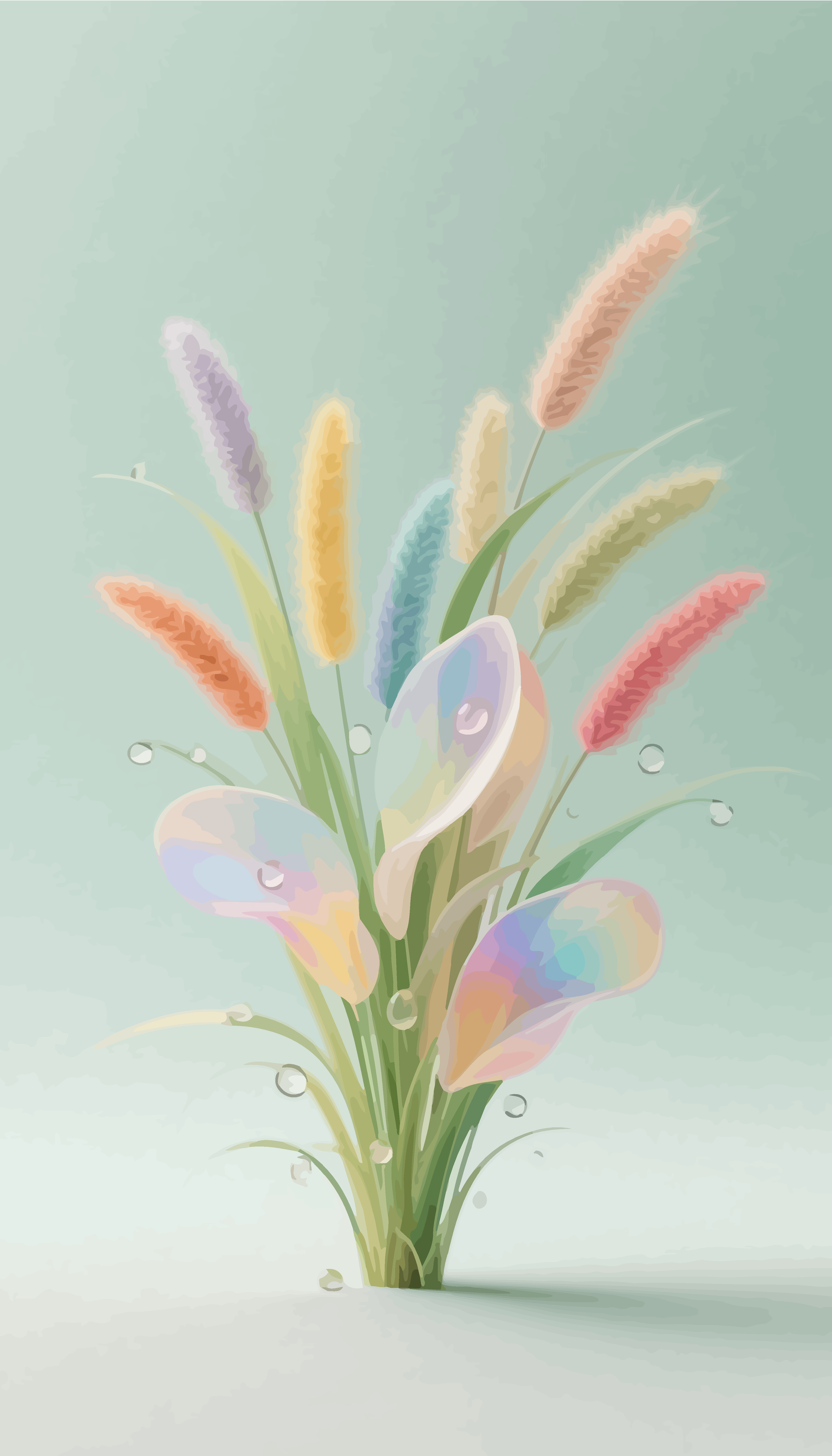 Q版狗尾草矢量插画素材